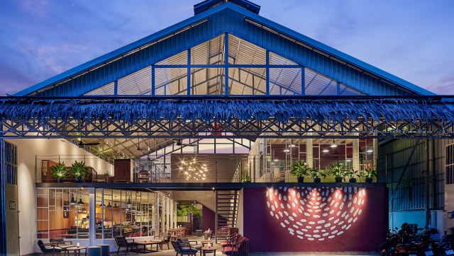 t3 architects cambodia java cafe green industrial building 01 light